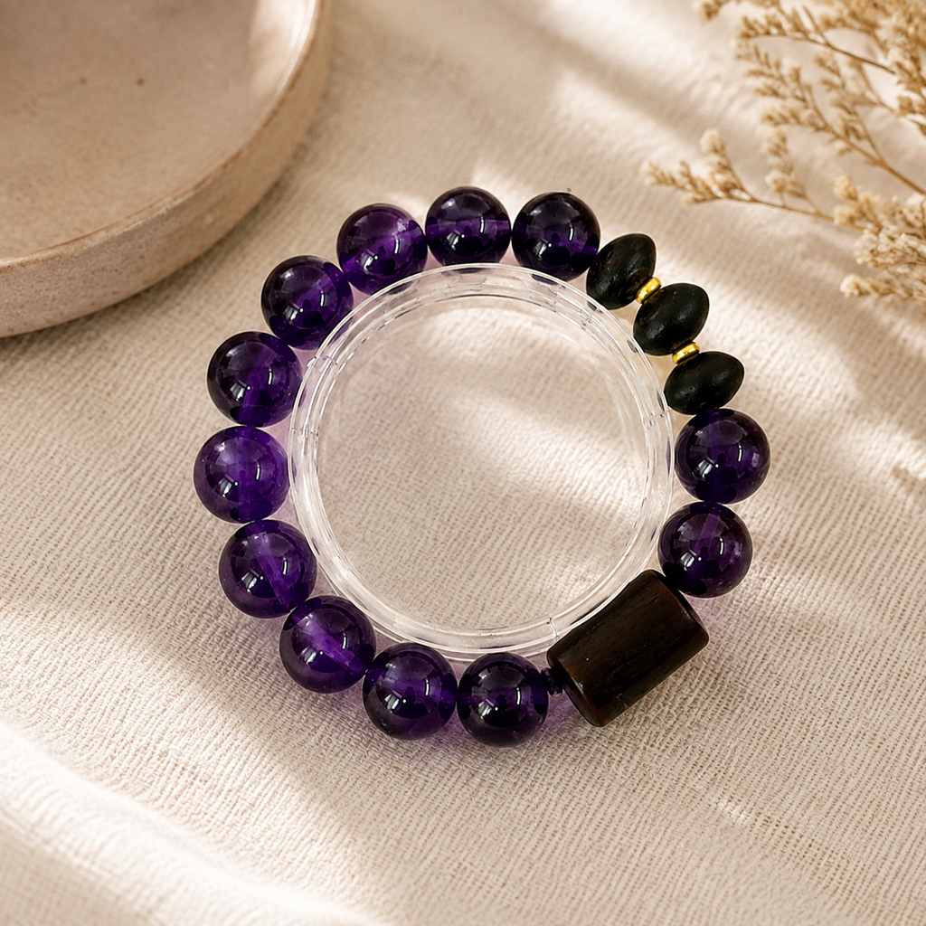 Mystic Amethyst Guardian Crystal Bracelet