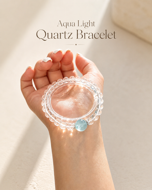 Aqua Light Quartz Bracelet