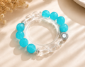 Ocean Serenity Aquamarine Crystal Bracelet