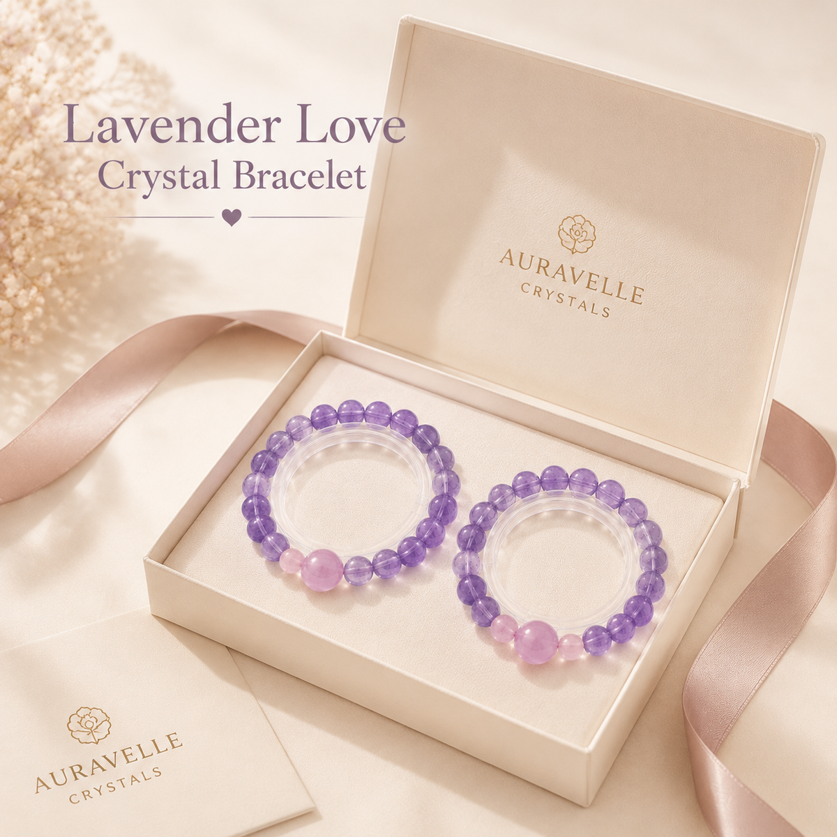 Lavender Love Crystal Bracelet