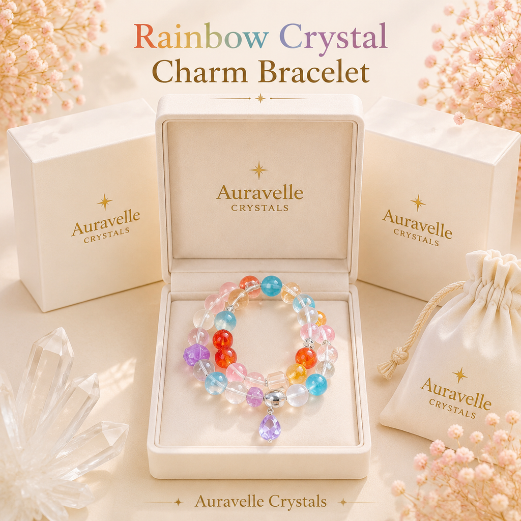 Rainbow Crystal Charm Bracelet