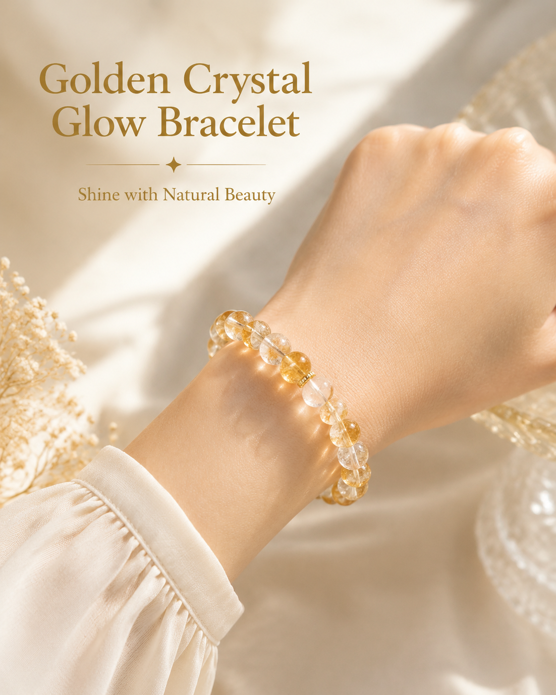 Golden Crystal Glow Bracelet