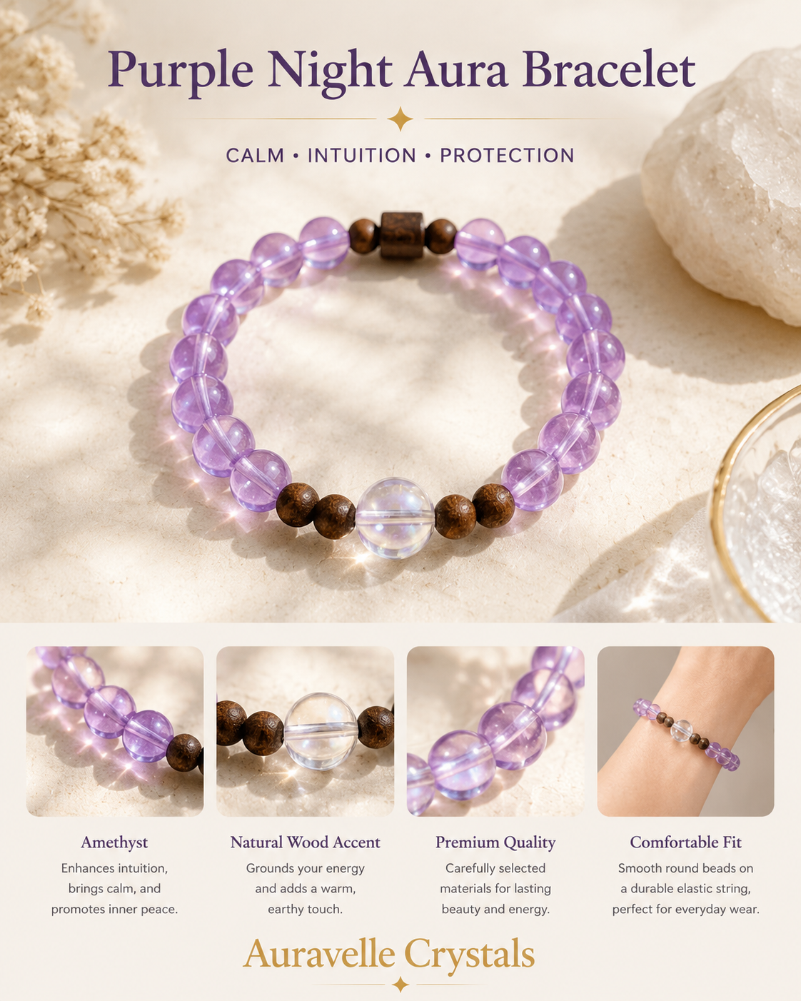 Purple Night Aura Bracelet