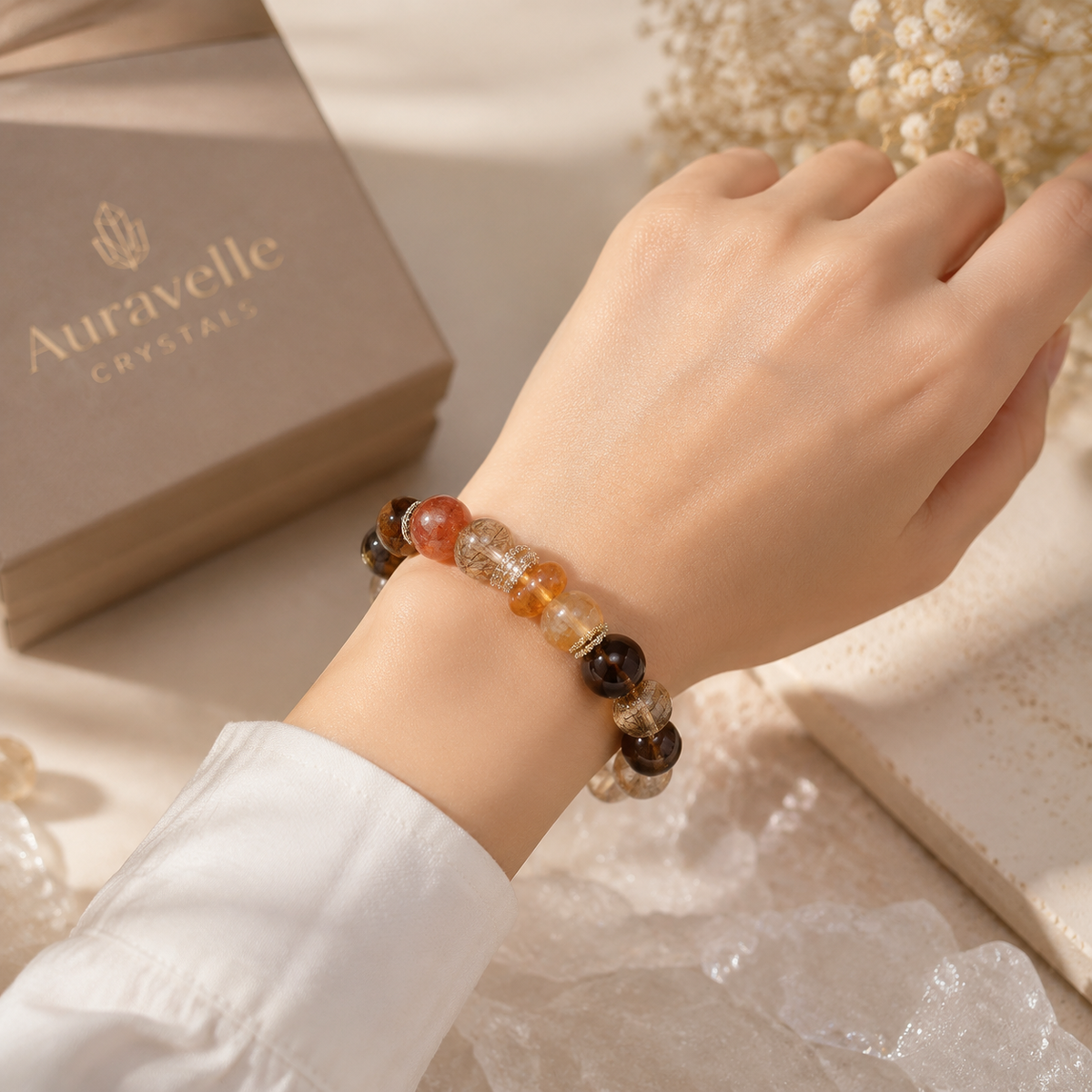 Amber Glow Crystal Bracelet