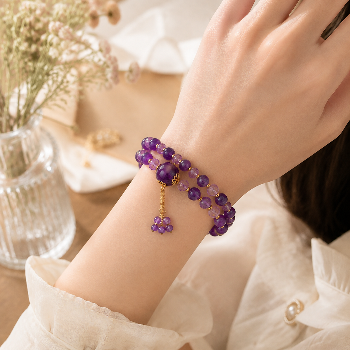 Royal Amethyst Harmony Necklace Bracelet