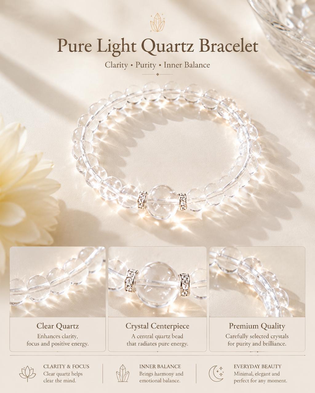 Pure Light Quartz Bracelet