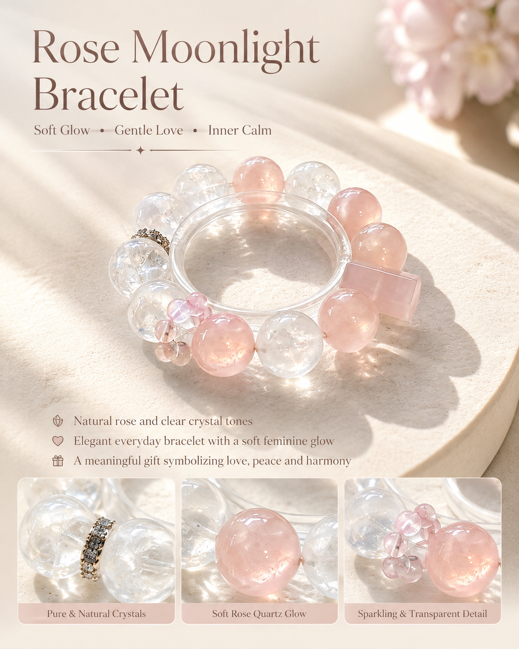 Rose Moonlight Bracelet