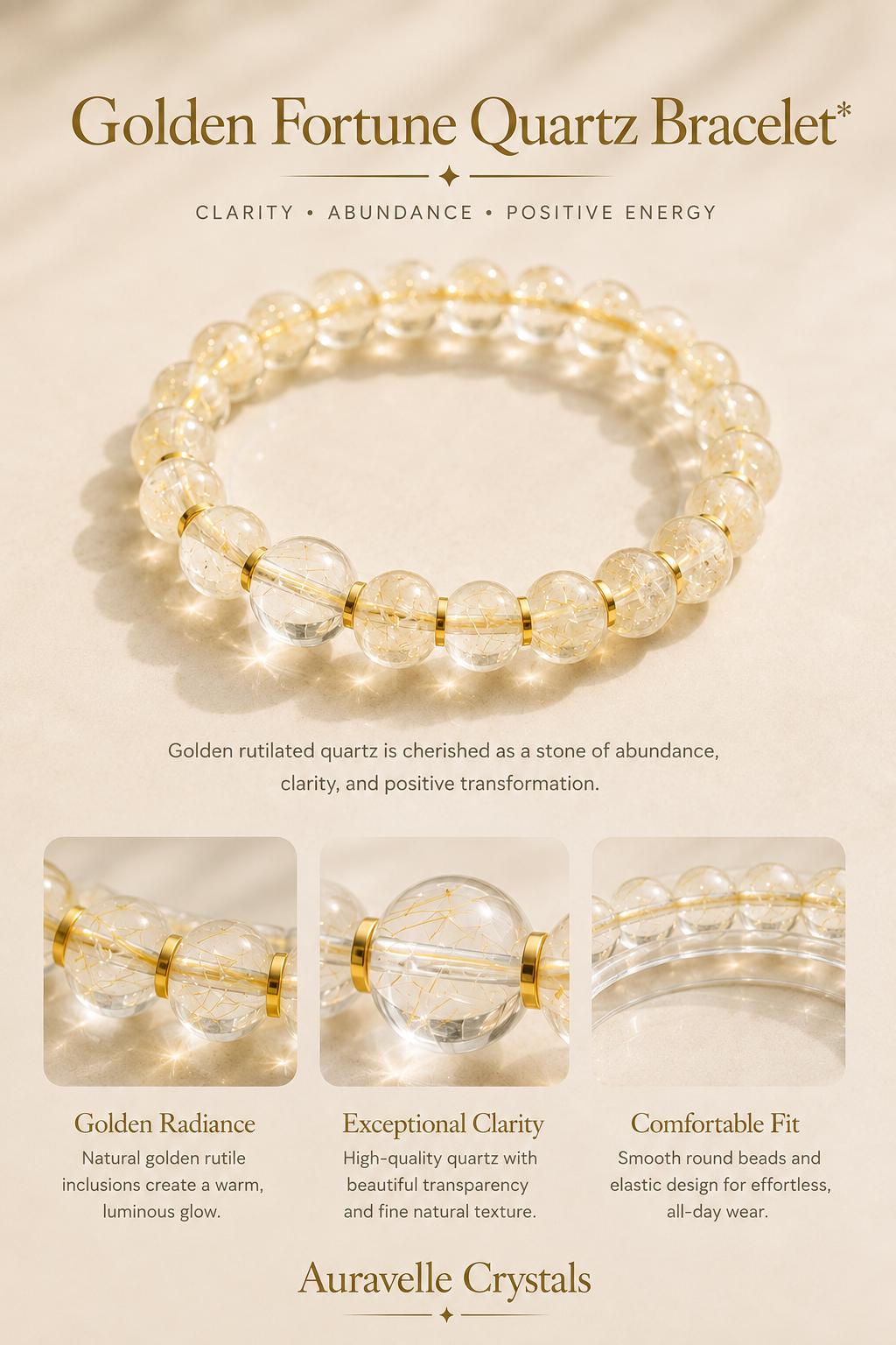 Golden Fortune Quartz Bracelet