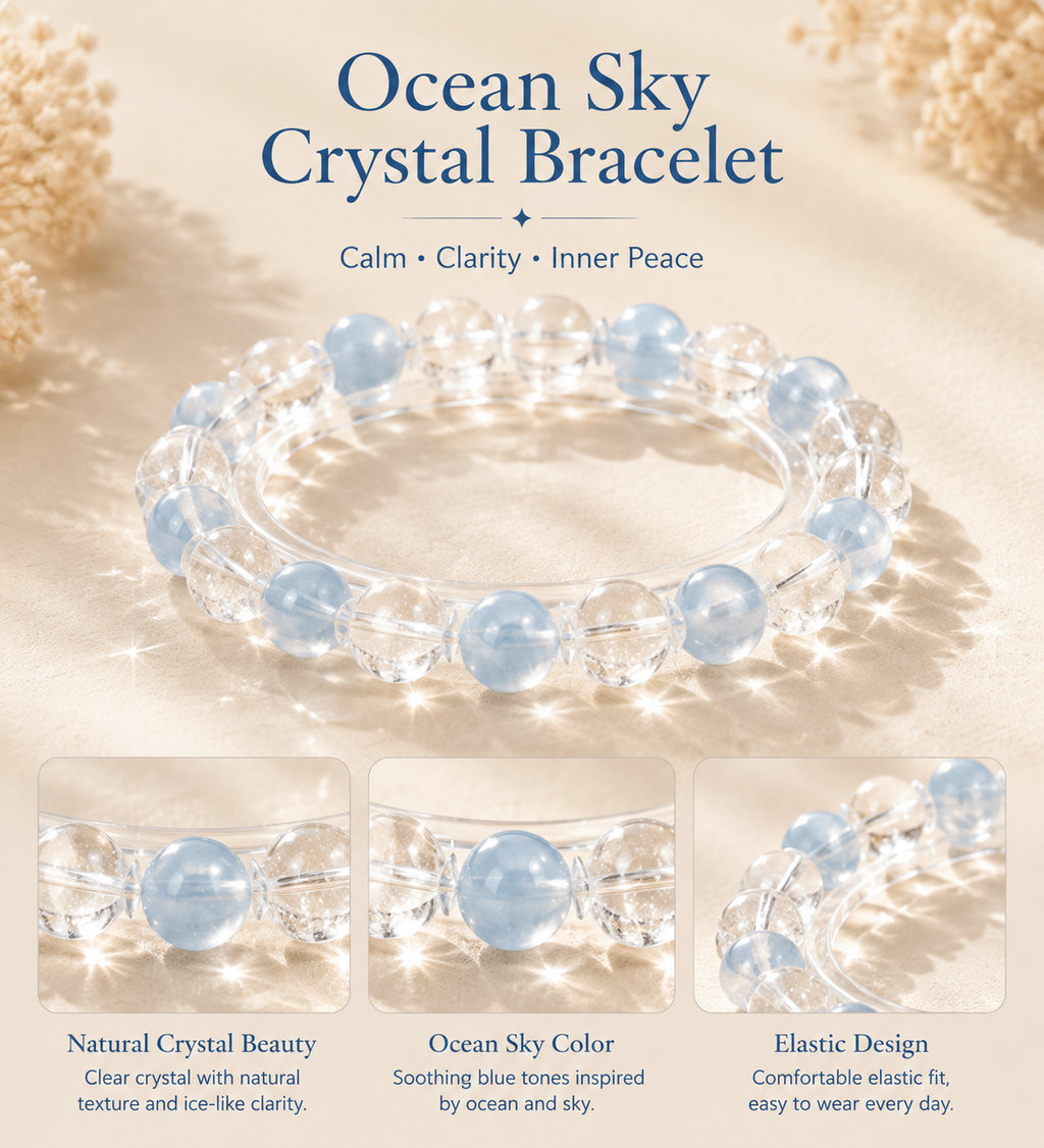 Ocean Sky Crystal Bracelet
