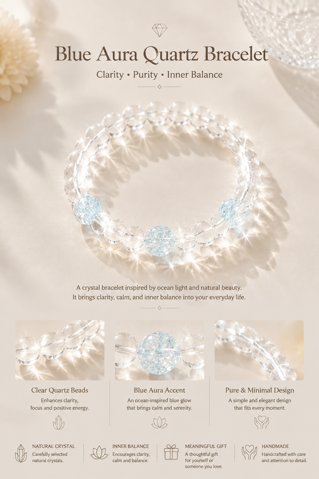 Blue Aura Quartz Bracelet