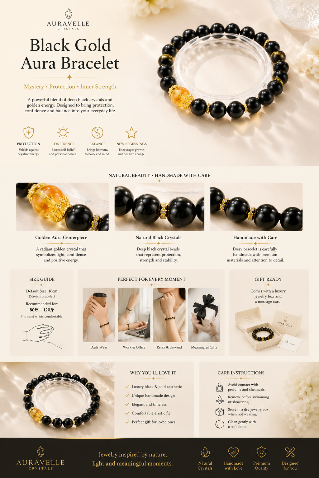 Black Gold Aura Bracelet