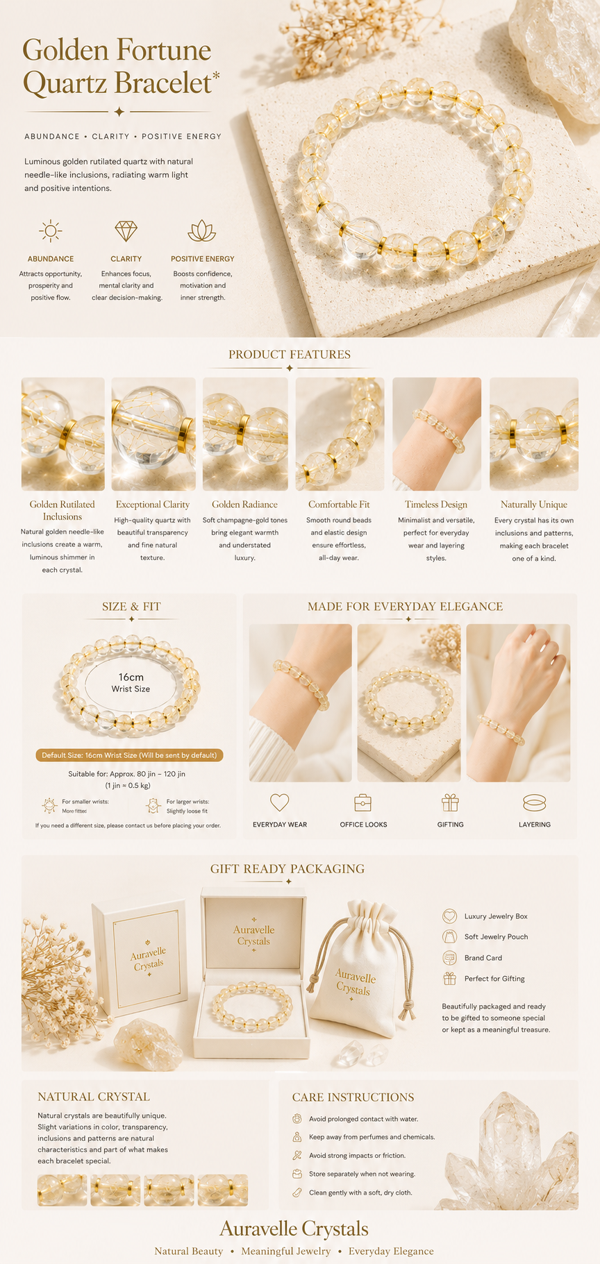 Golden Fortune Quartz Bracelet