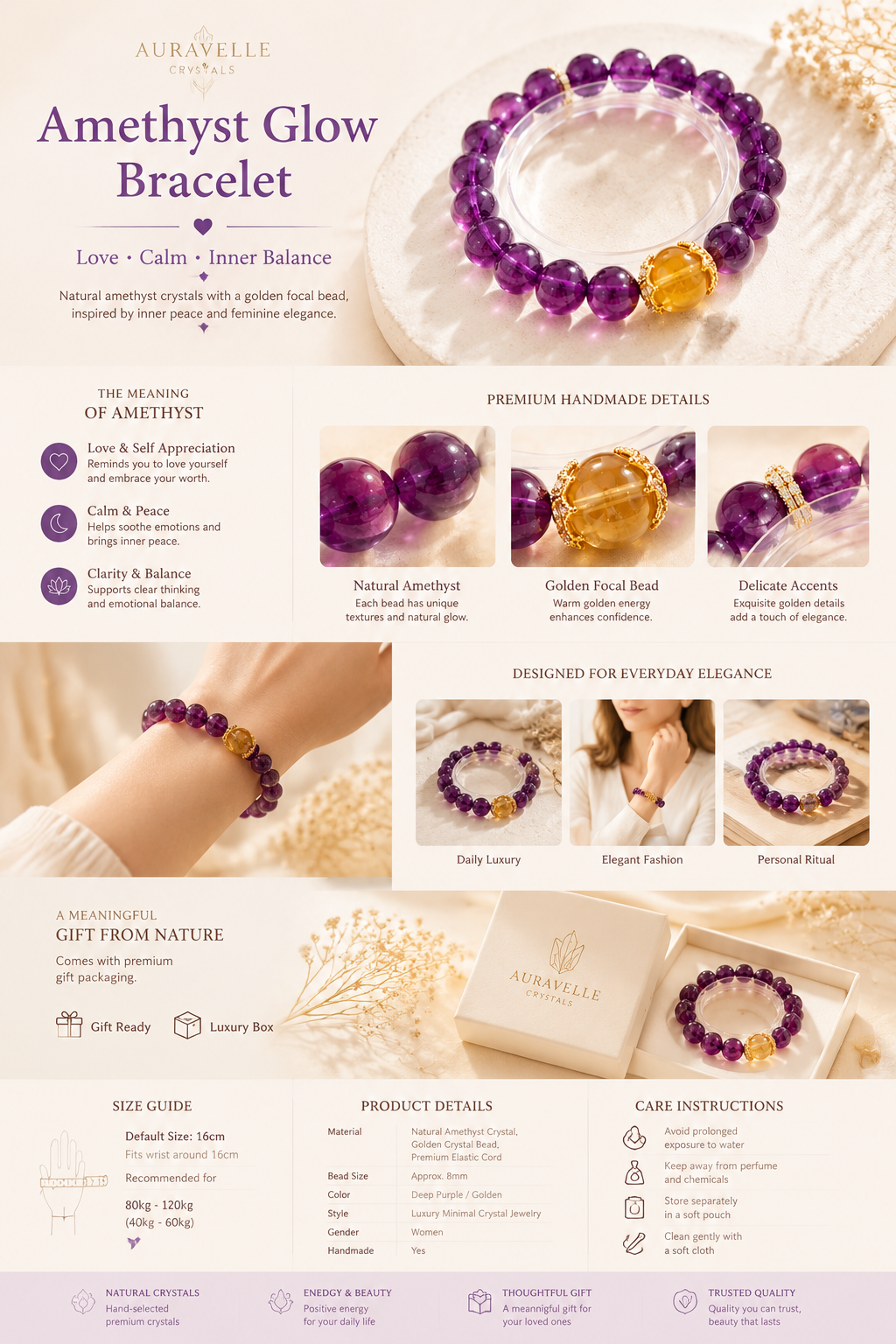 Amethyst Glow Bracelet
