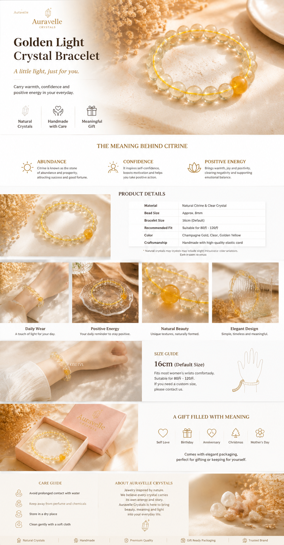 Natural Citrine Gemstone Jewelry for Women