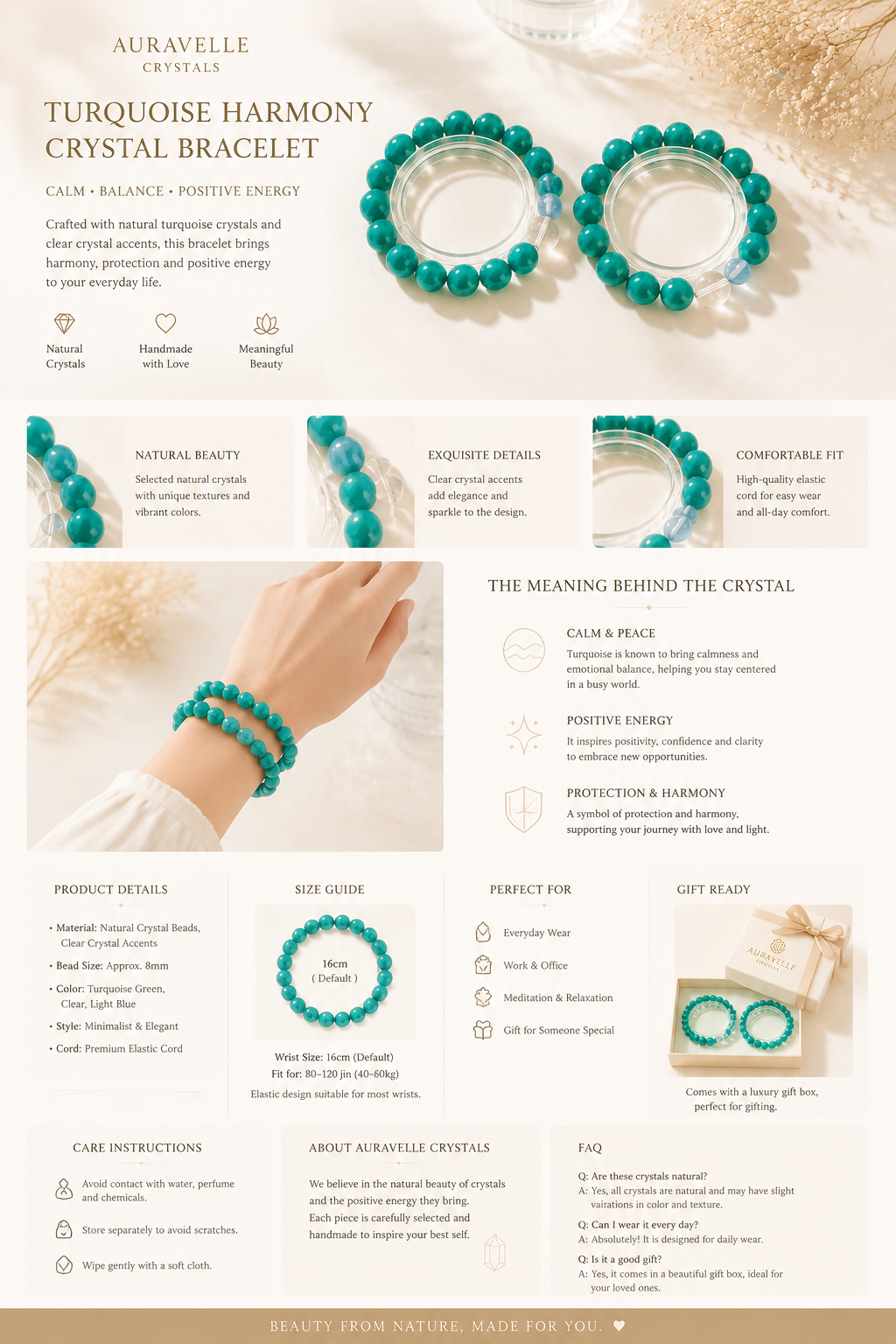 Ocean Serenity Amazonite Crystal Bracelet
