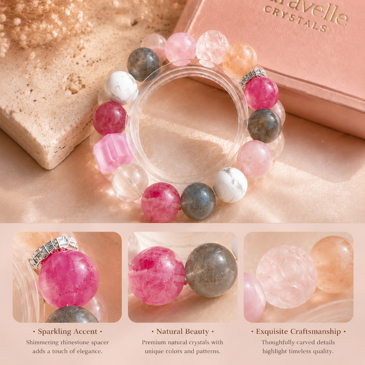 Blush Harmony Crystal Bracelet